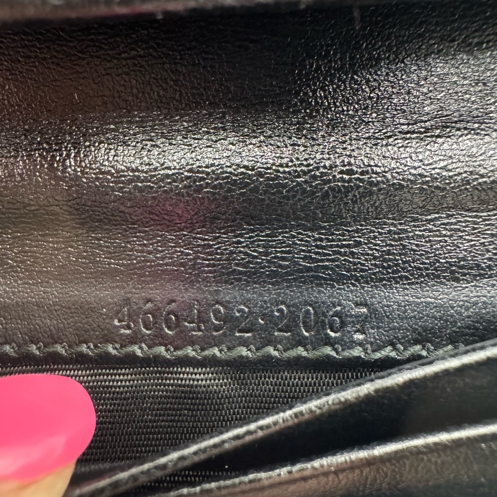 Authentic Gucci Black GG Marmont Card Holder Wallet - Picture 10 of 12